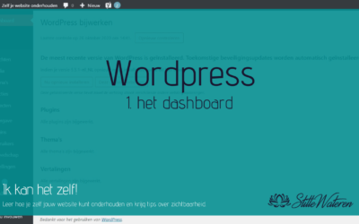 WordPress – 1: Het dashboard