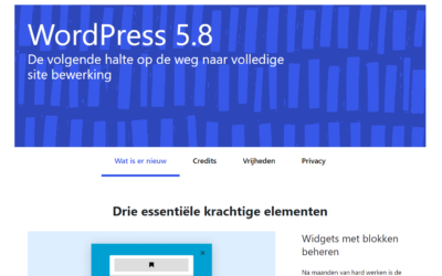 WordPress 5.8: Widgets