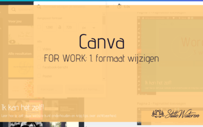 Canva – For work: 1. formaat wijzigen